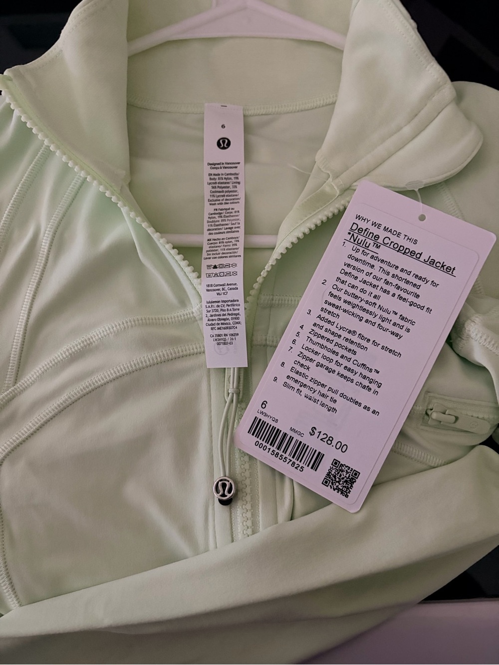 Lululemon Matcha Magic Cropped Define size 6 NWT - Picture 4 of 4